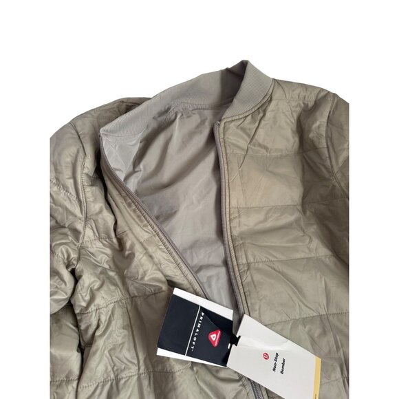 Lululemon Women's Reversible Bomber Jacket Size 6 Polyester & Nylon Beige. - Picture 14 of 14